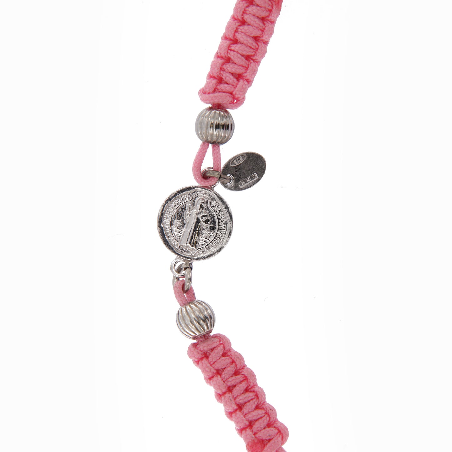Bracciale in sagola Croce San Benedetto in argento 925