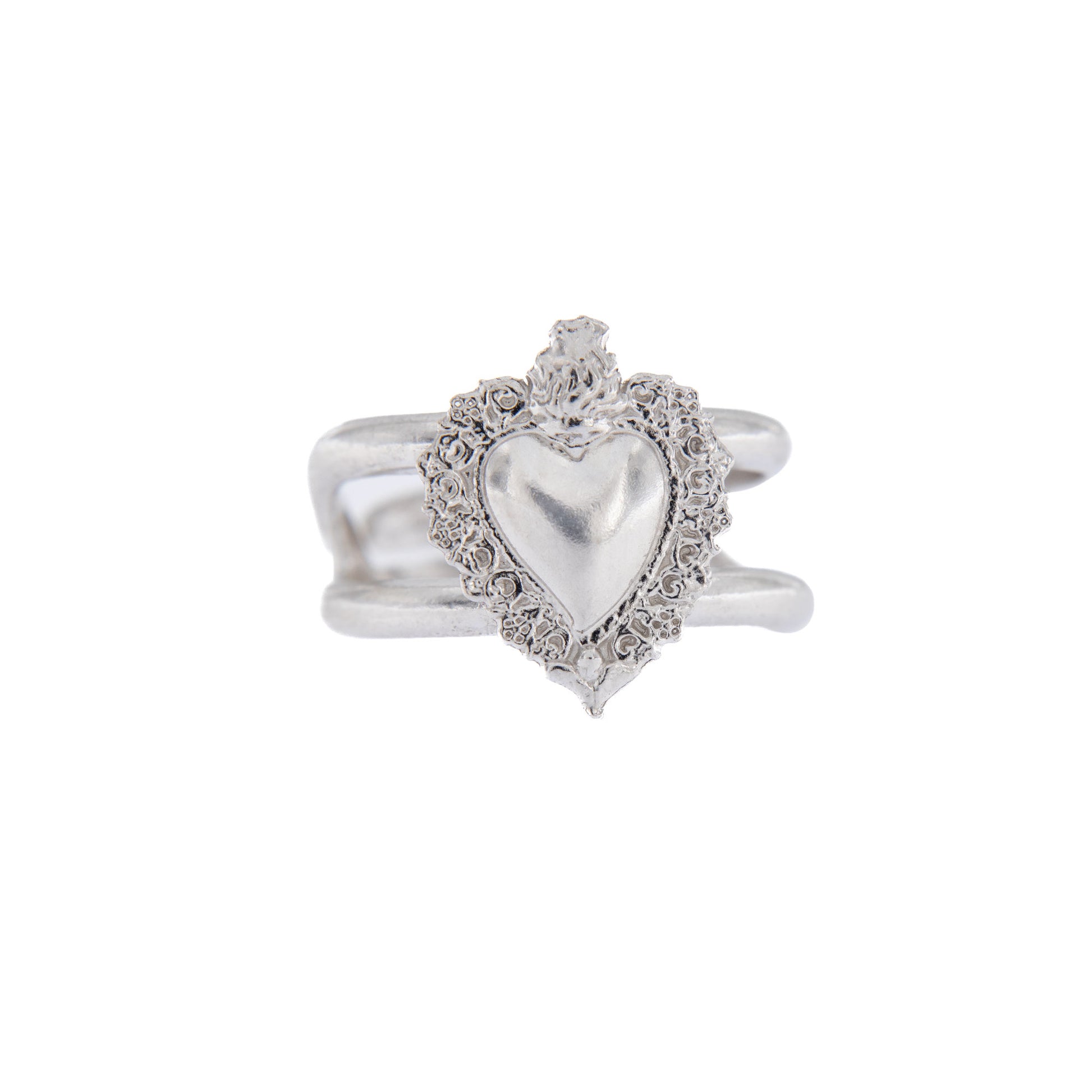 Anello regolabile Cuore Votivo, argento 925