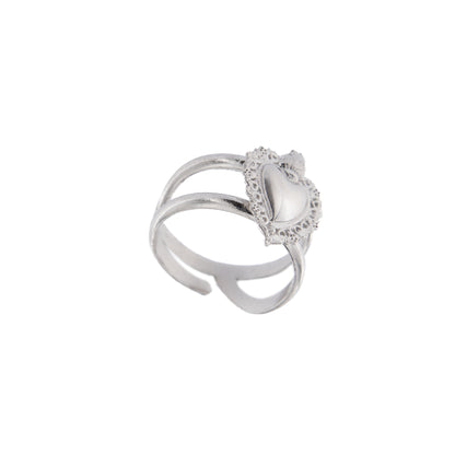 Anello regolabile Cuore Votivo, argento 925