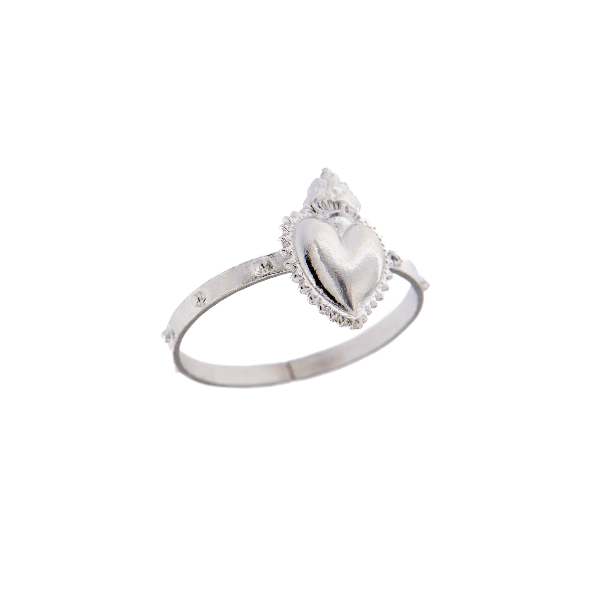 Anello Cuore Votivo, argento 925. Misure varie