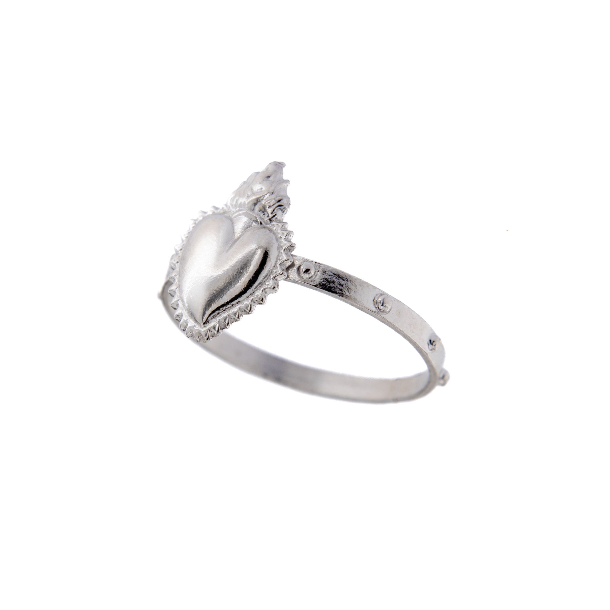 Anello Cuore Votivo, argento 925. Misure varie