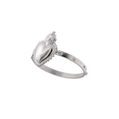 Anello Cuore Votivo, argento 925. Misure varie