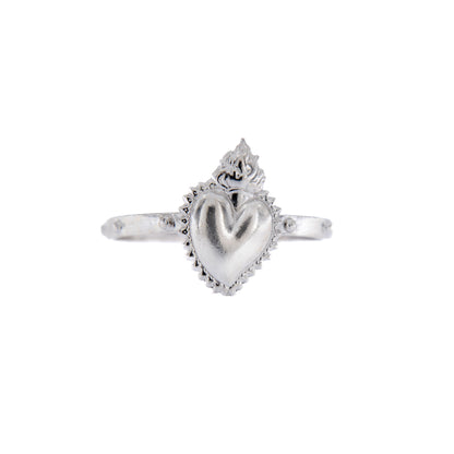Anello Cuore Votivo, argento 925. Misure varie