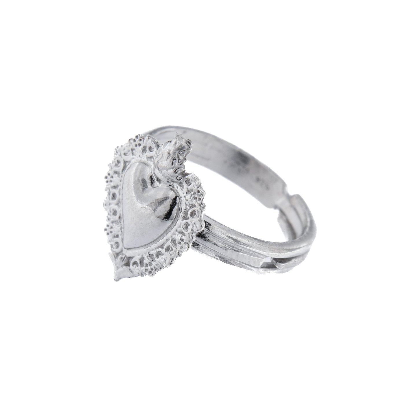 Anello regolabile Cuore Votivo, argento 925