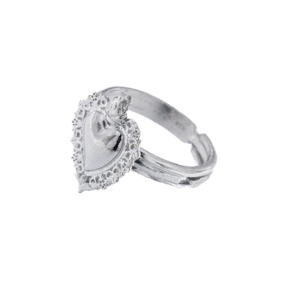 Anello regolabile Cuore Votivo, argento 925