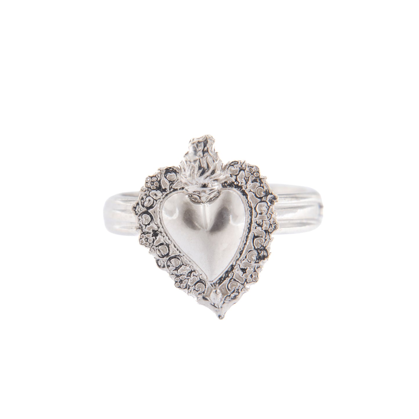Anello regolabile Cuore Votivo, argento 925