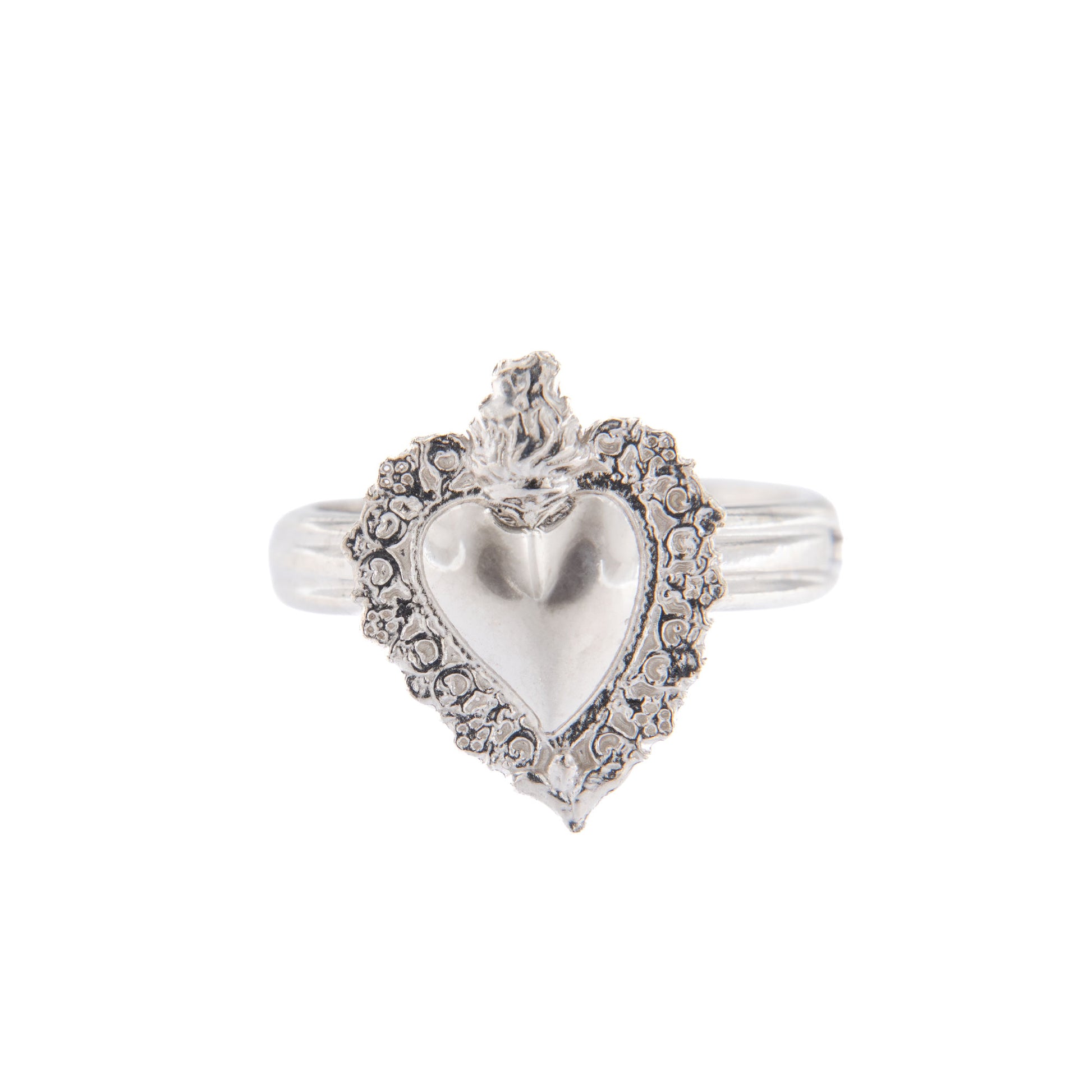 Anello regolabile Cuore Votivo, argento 925