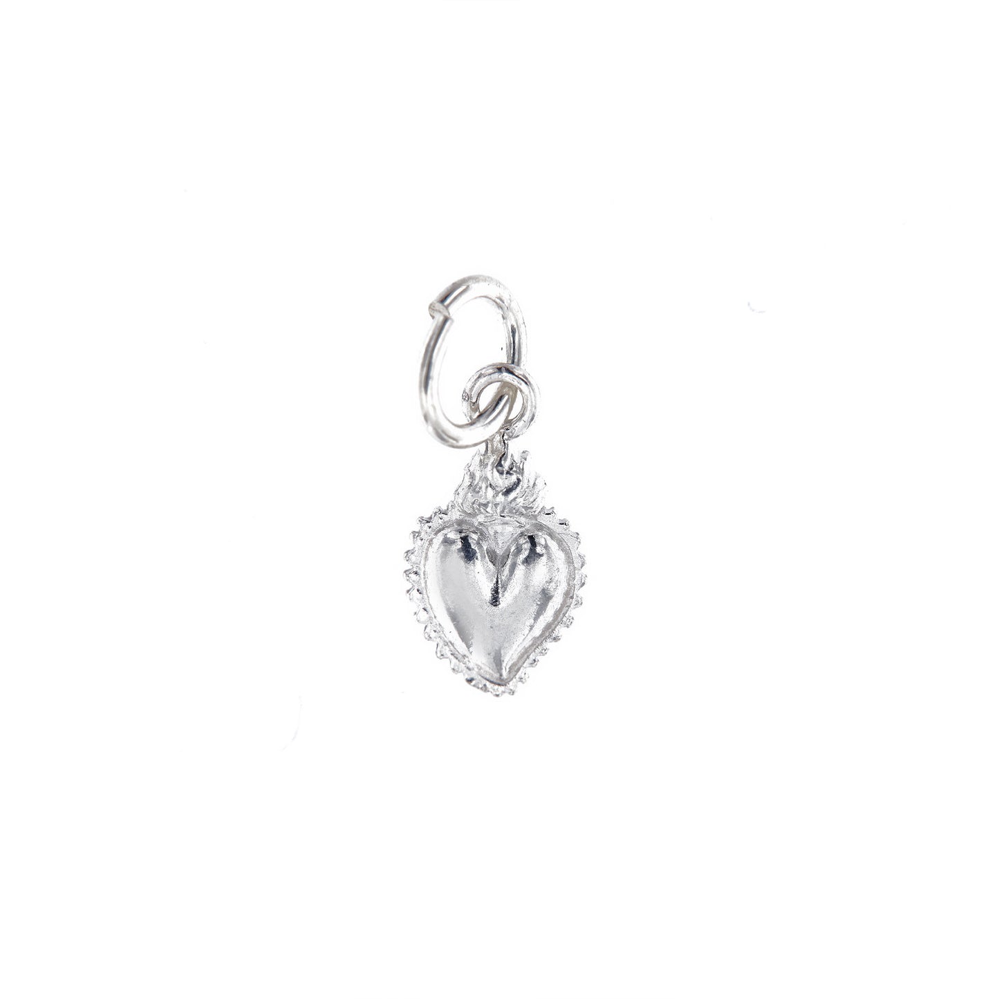 Ciondolo Cuore Votivo, argento 925. Altezza 1 cm