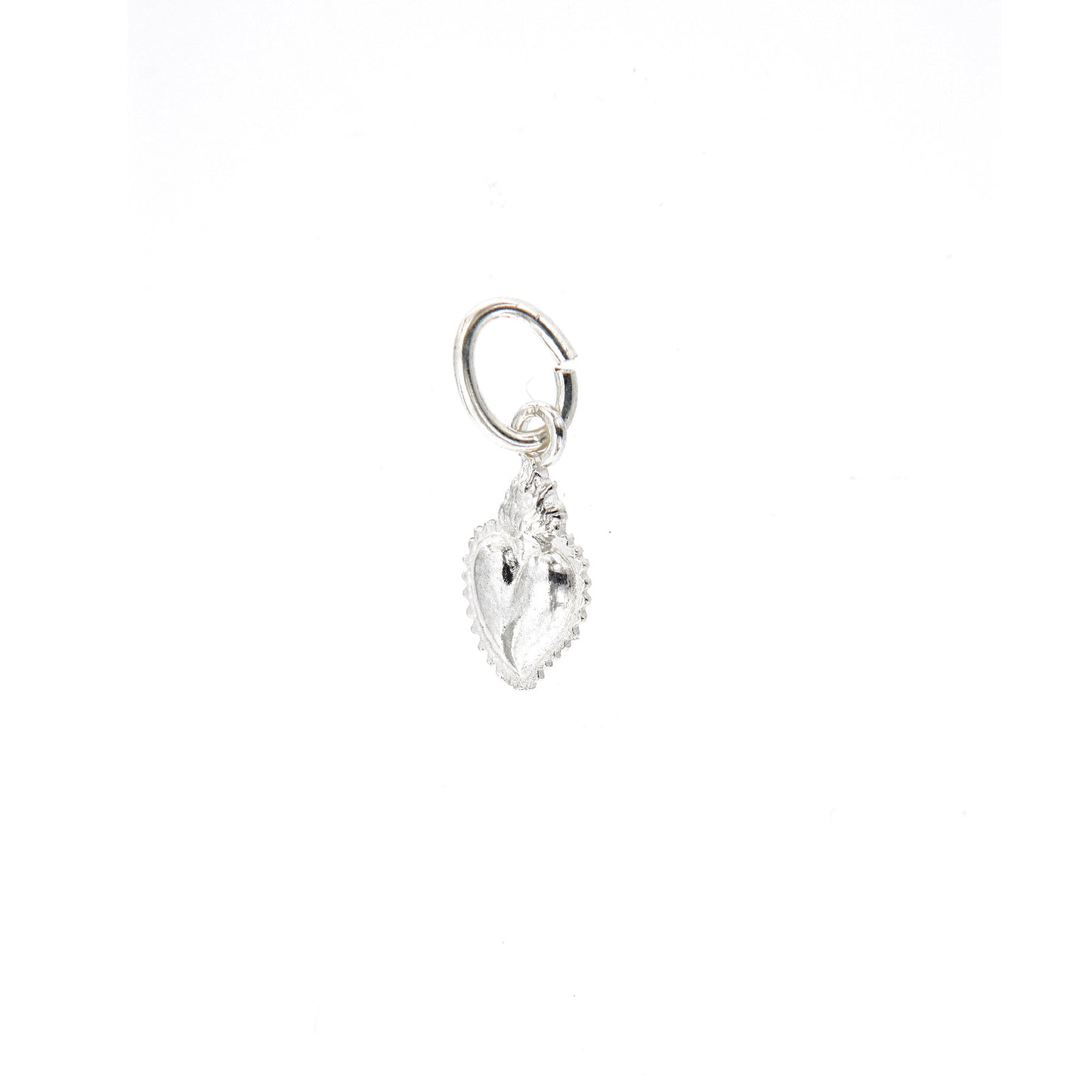 Ciondolo Cuore Votivo, argento 925. Altezza 1 cm