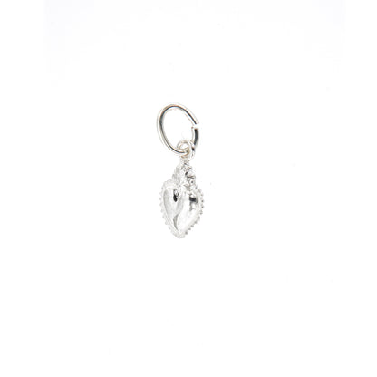 Ciondolo Cuore Votivo, argento 925. Altezza 1 cm