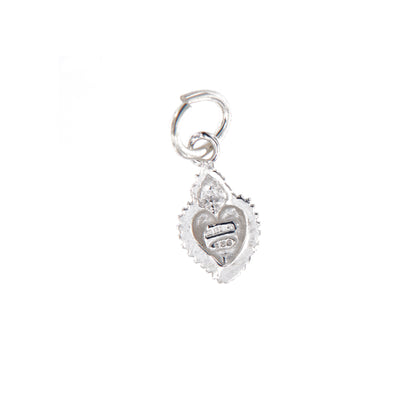Ciondolo Cuore Votivo, argento 925. Altezza 1 cm