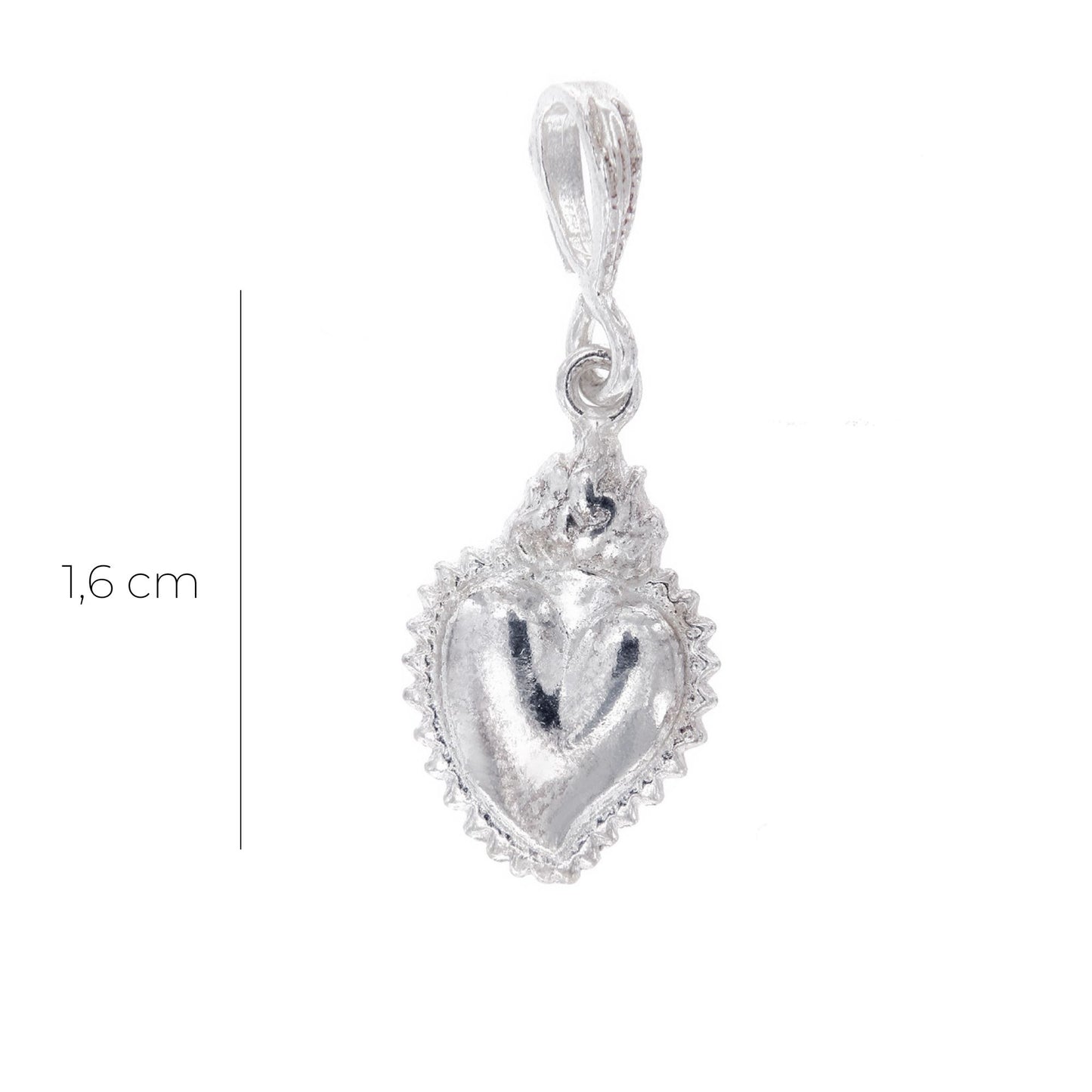 Ciondolo Cuore Votivo, argento 925