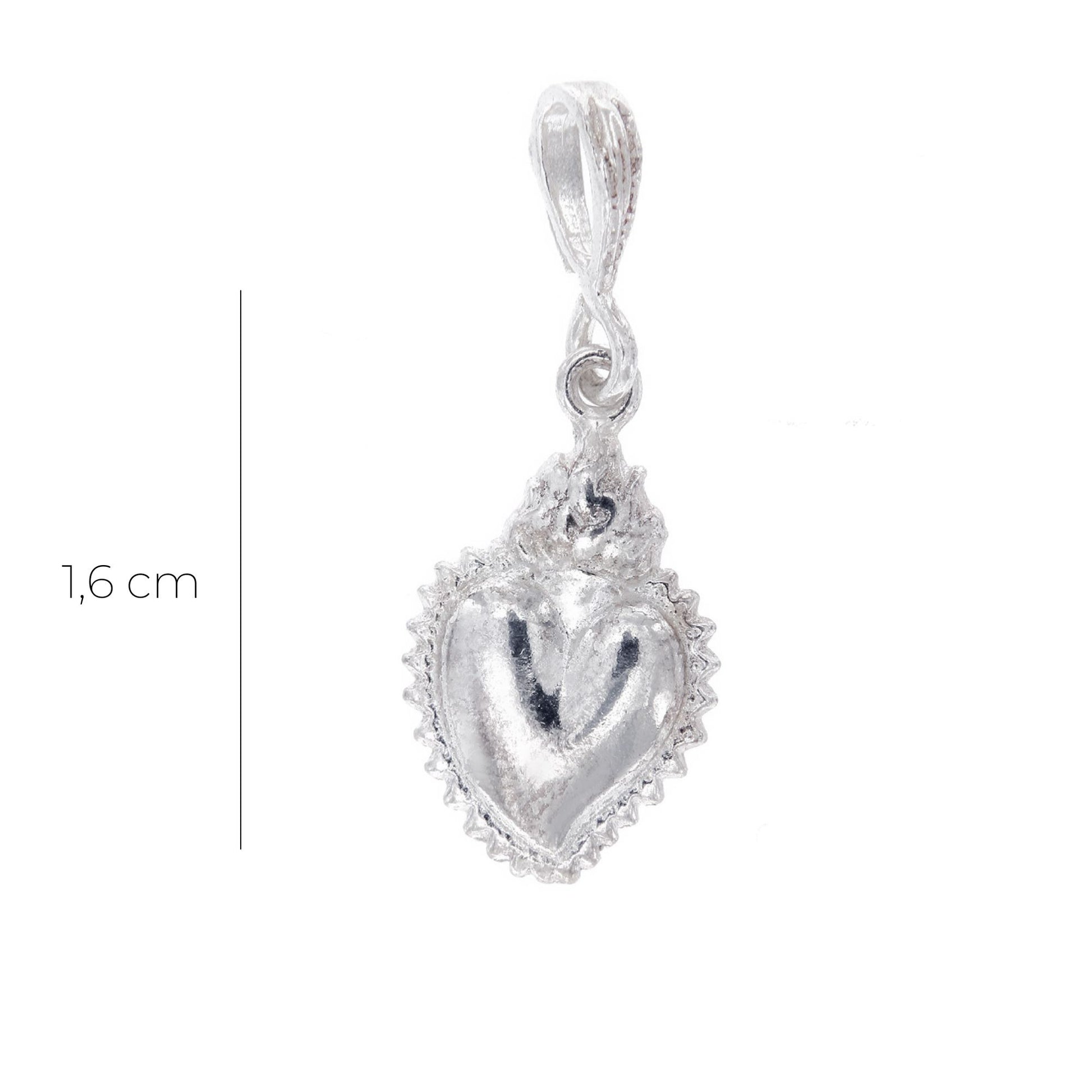 Ciondolo Cuore Votivo, argento 925