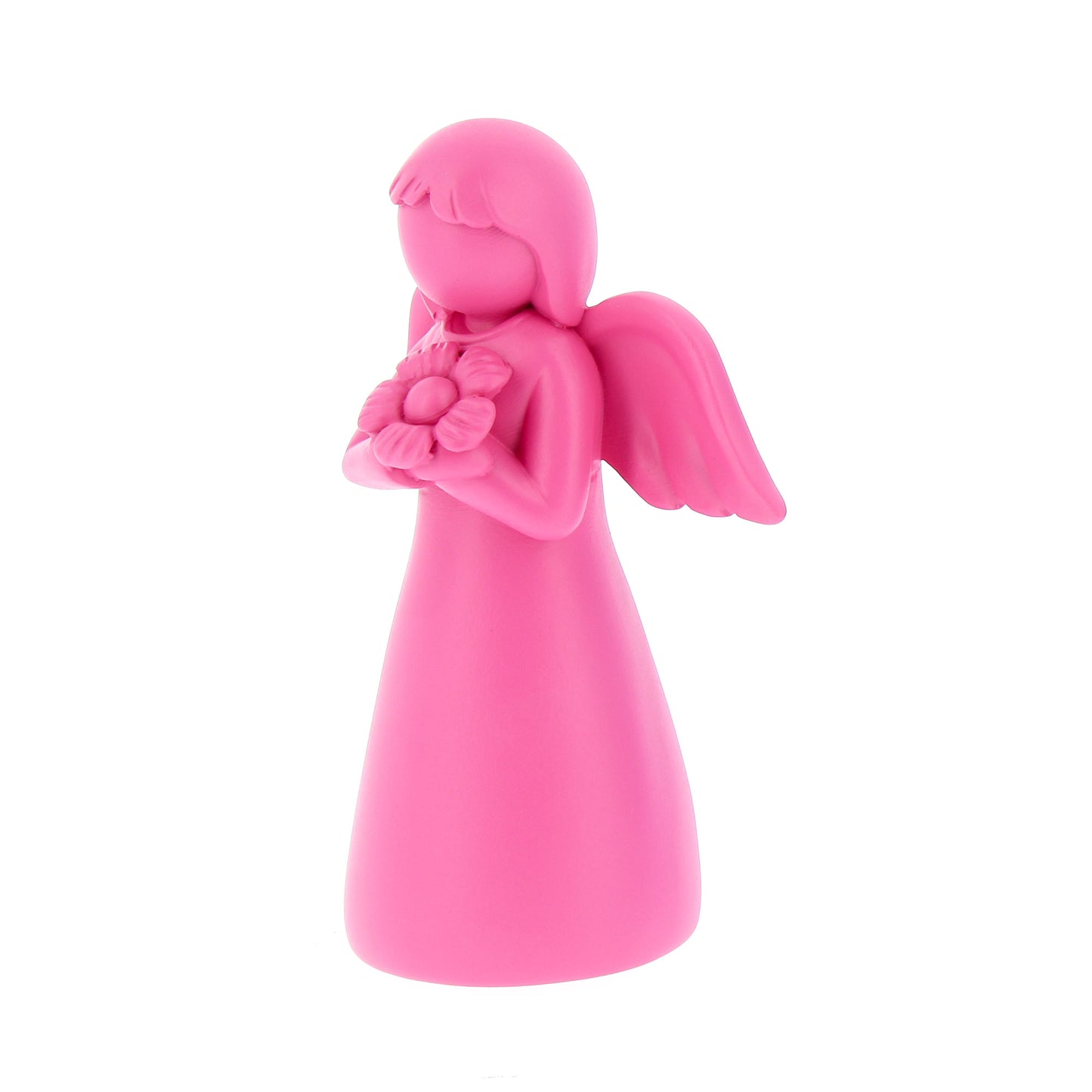 Statua Angelo in resina con colorazione pastello. Altezza 13 cm