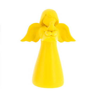 Statua Angelo in resina con colorazione pastello. Altezza 13 cm