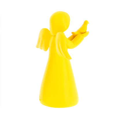 Statua Angelo in resina con colorazione pastello. Altezza 13 cm