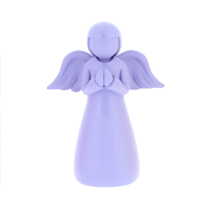 Statua Angelo in resina con colorazione pastello. Altezza 13 cm