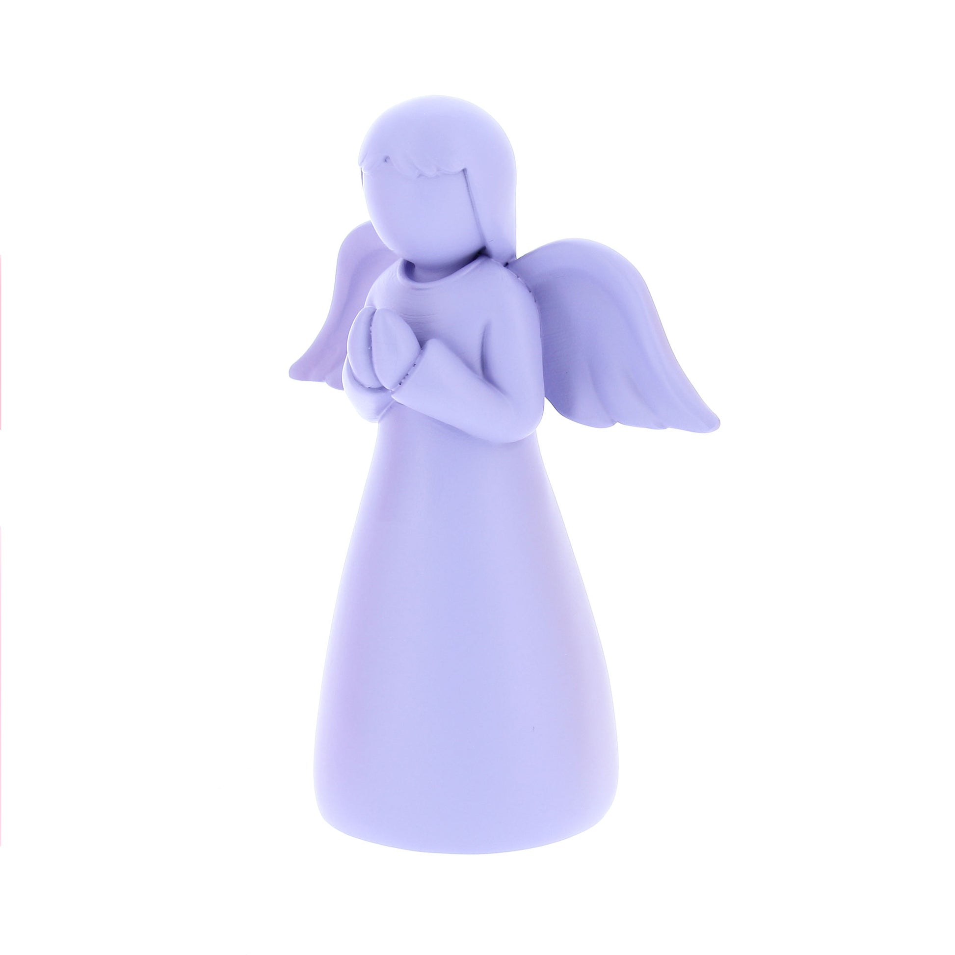 Statua Angelo in resina con colorazione pastello. Altezza 13 cm