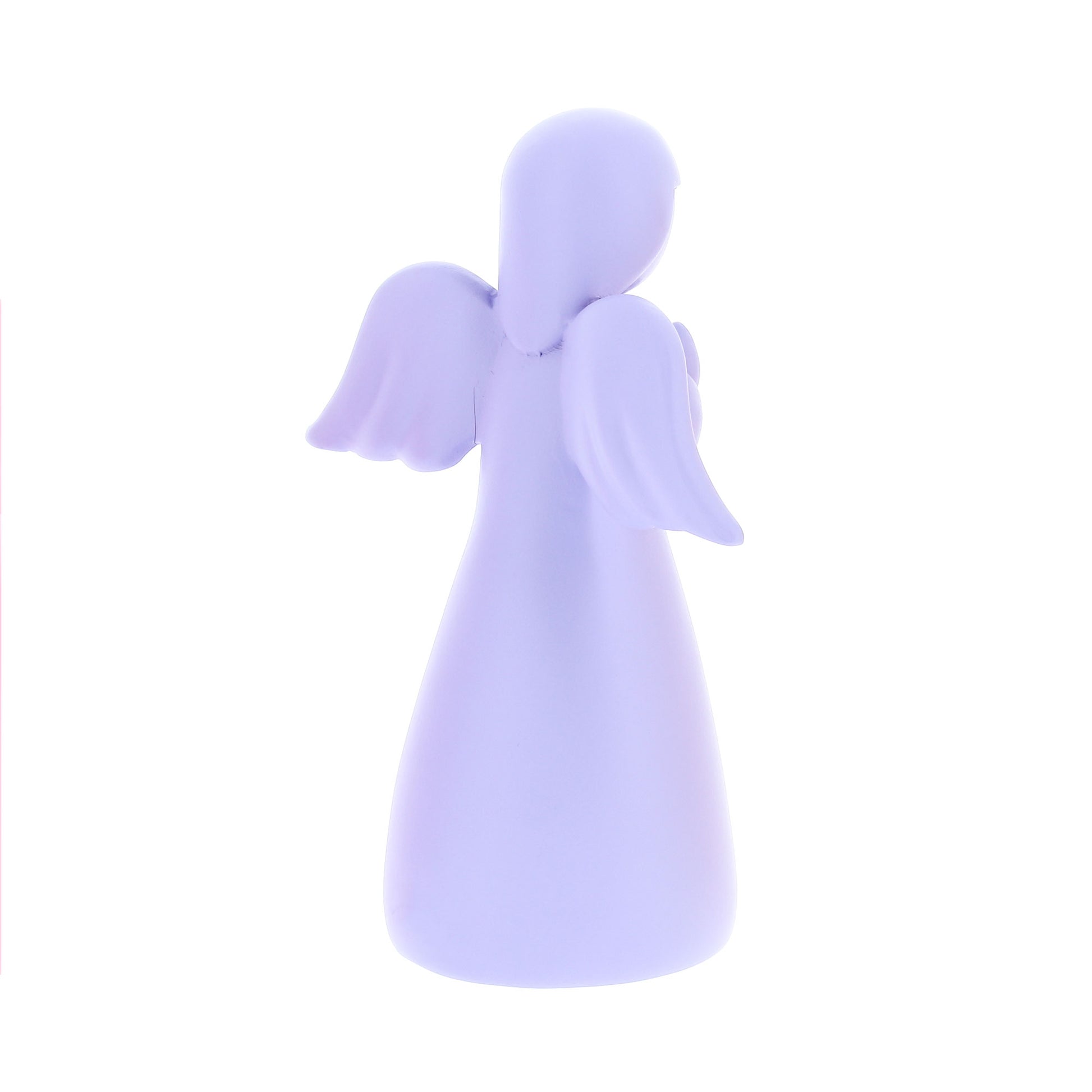 Statua Angelo in resina con colorazione pastello. Altezza 13 cm