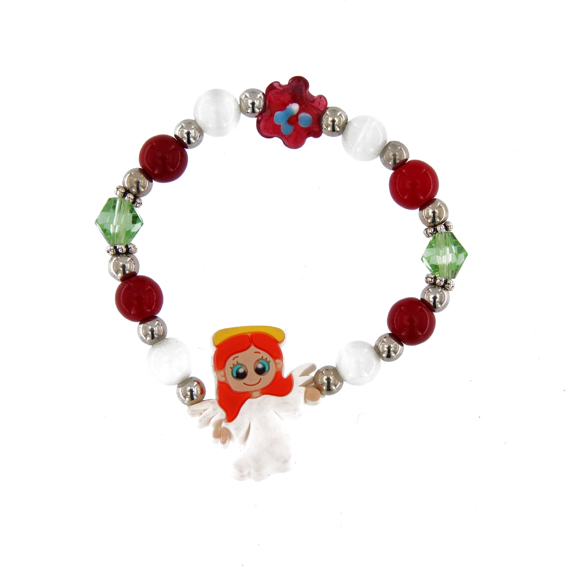 Bracciale con Angelo in gomma e scatolina in latta
