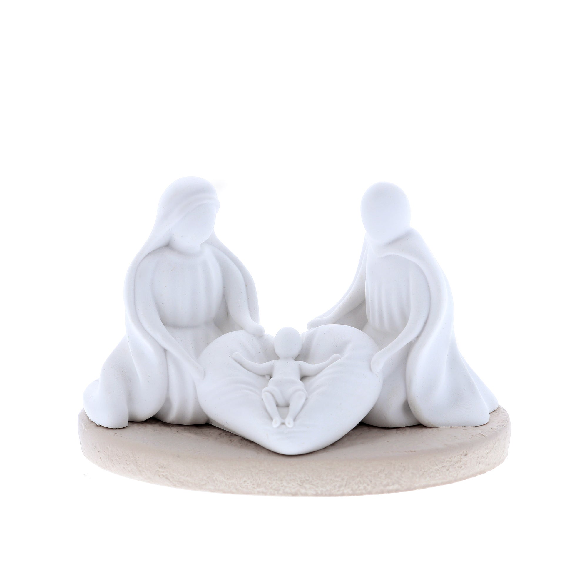 Sacra Famiglia in resina. Altezza 5,5 cm