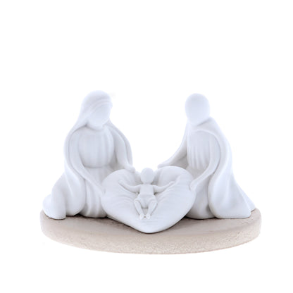 Sacra Famiglia in resina. Altezza 5,5 cm