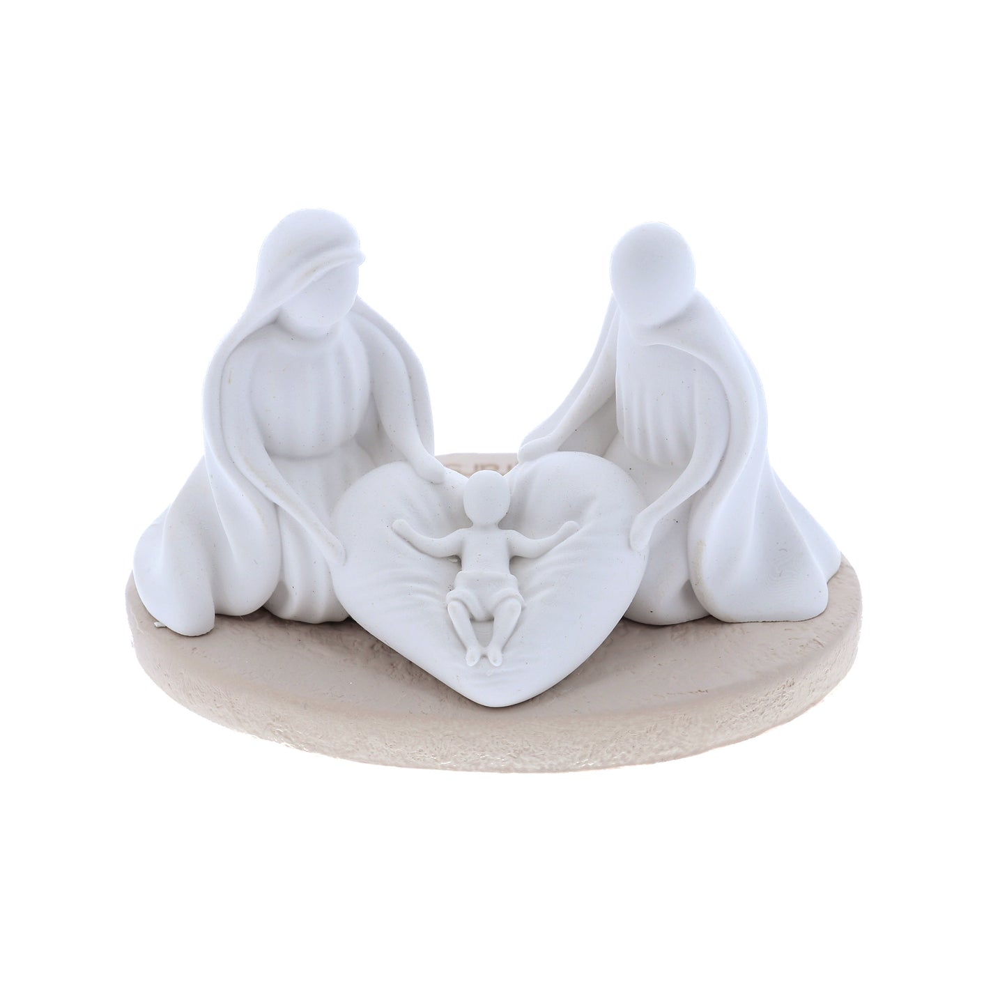 Sacra Famiglia in resina. Altezza 5,5 cm