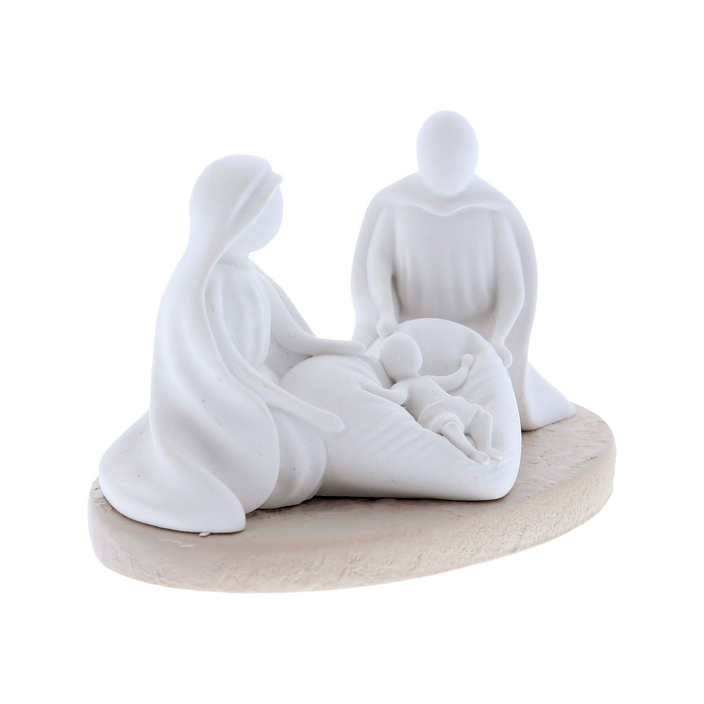 Sacra Famiglia in resina. Altezza 5,5 cm