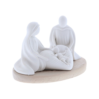 Sacra Famiglia in resina. Altezza 5,5 cm
