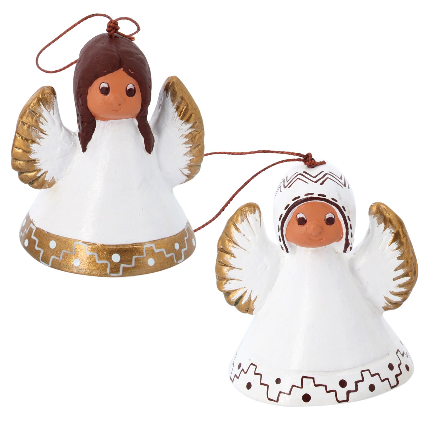 Coppia di Angeli con campanella. Altezza 8 cm