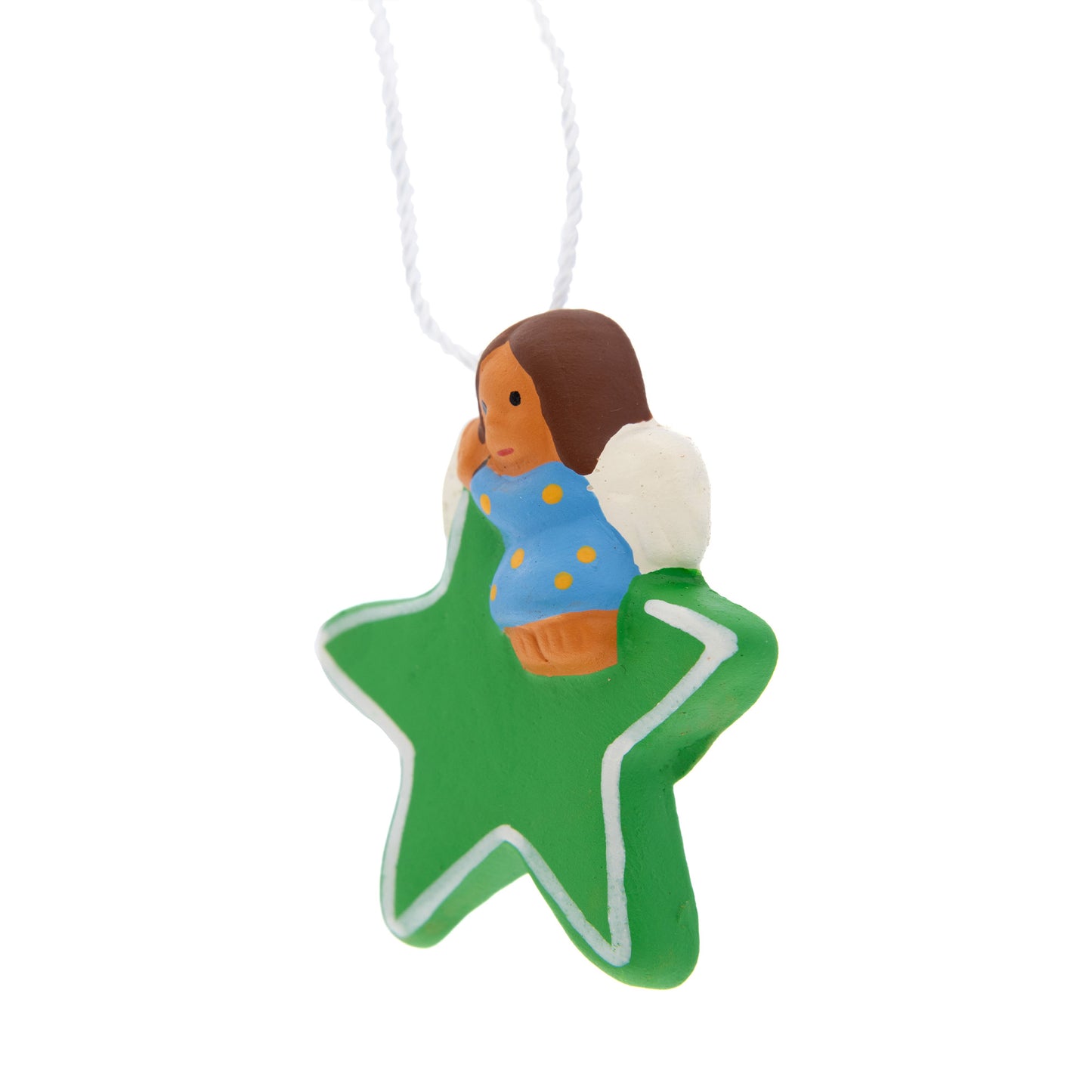 Stellina con Angelo in colori assortiti. Dimensioni 4,5x4 cm