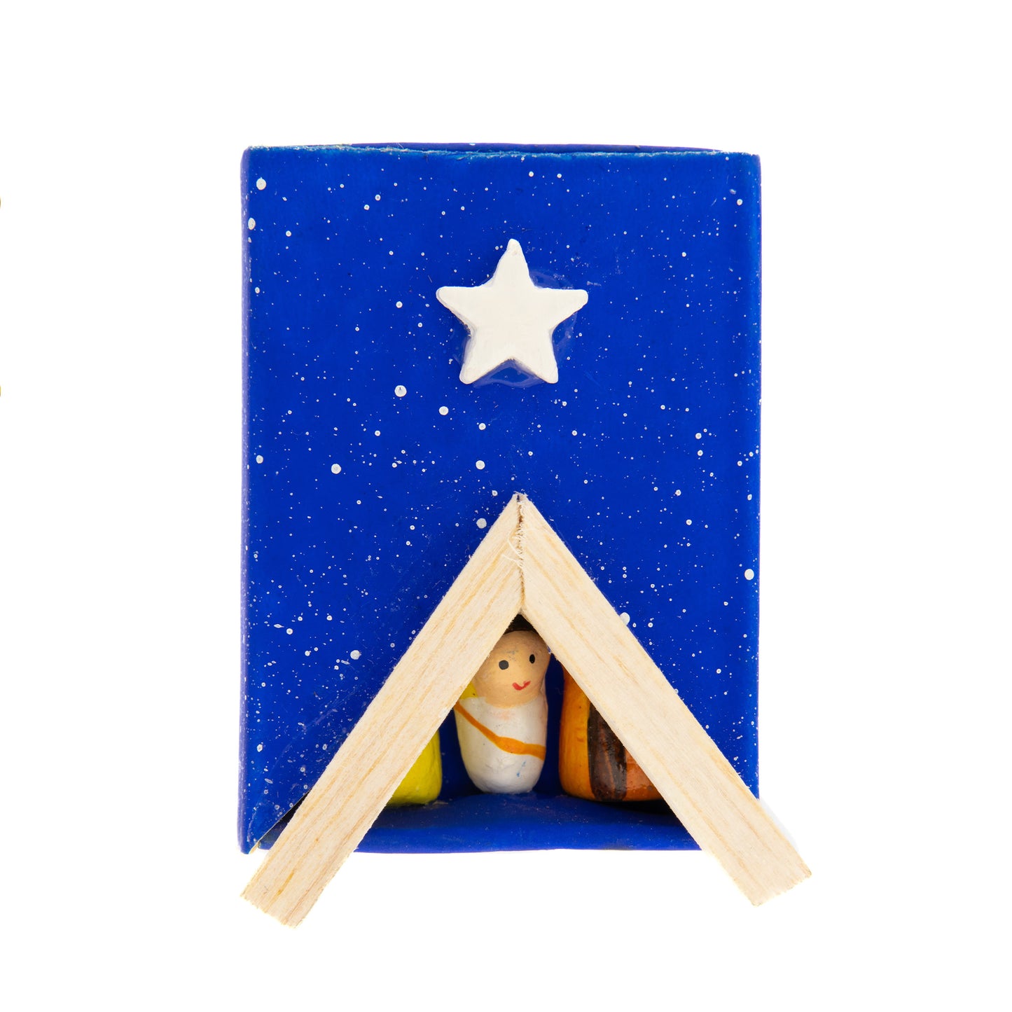 Presepe piccolo in scatolina. Dimensioni 5,2x3,8 cm