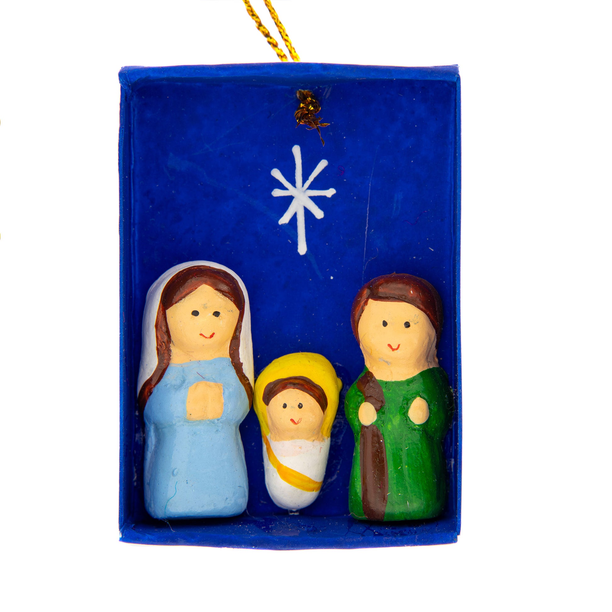 Presepe piccolo in scatolina. Dimensioni 5,2x3,8 cm