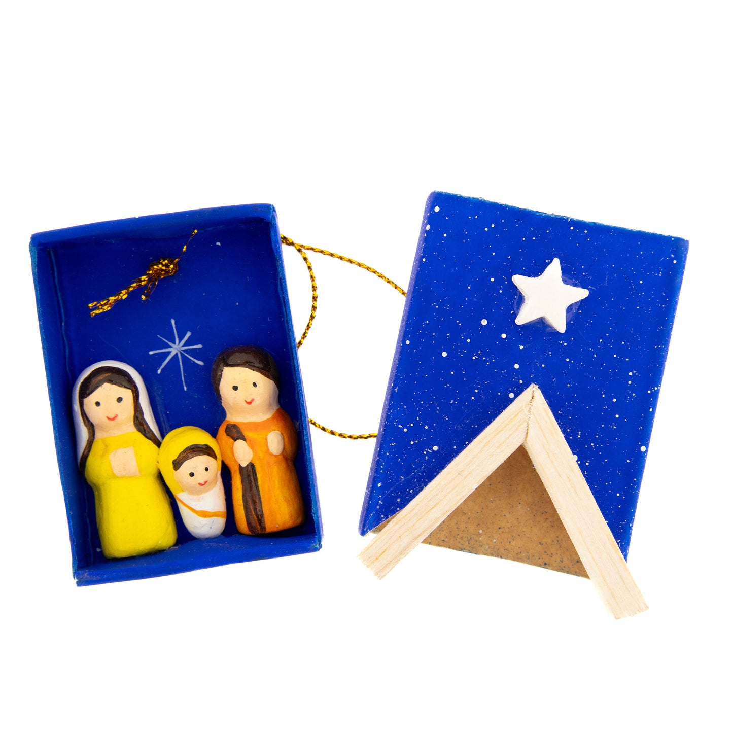 Presepe piccolo in scatolina. Dimensioni 5,2x3,8 cm