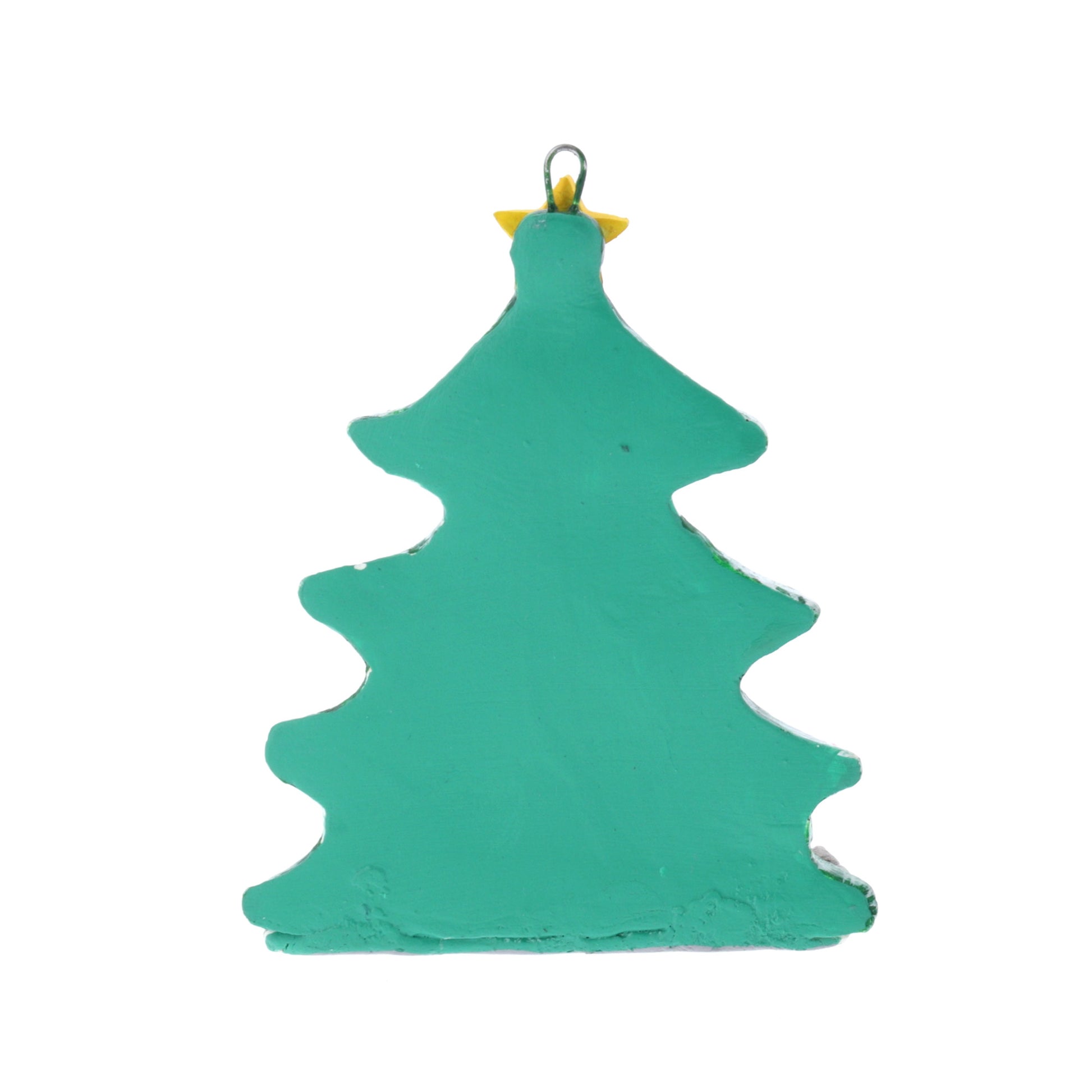 Presepe in cartapesta dipinta. Dimensioni 6,2x8,3 cm