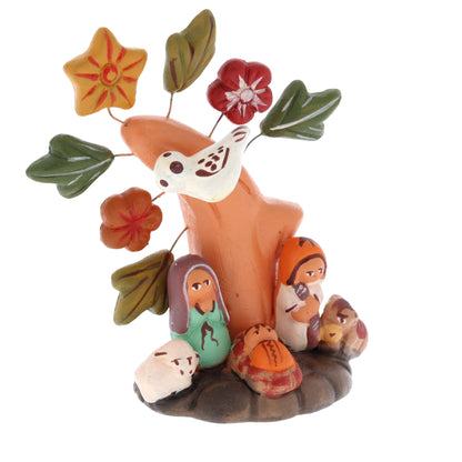 Presepe albero della vita. Altezza 8 cm