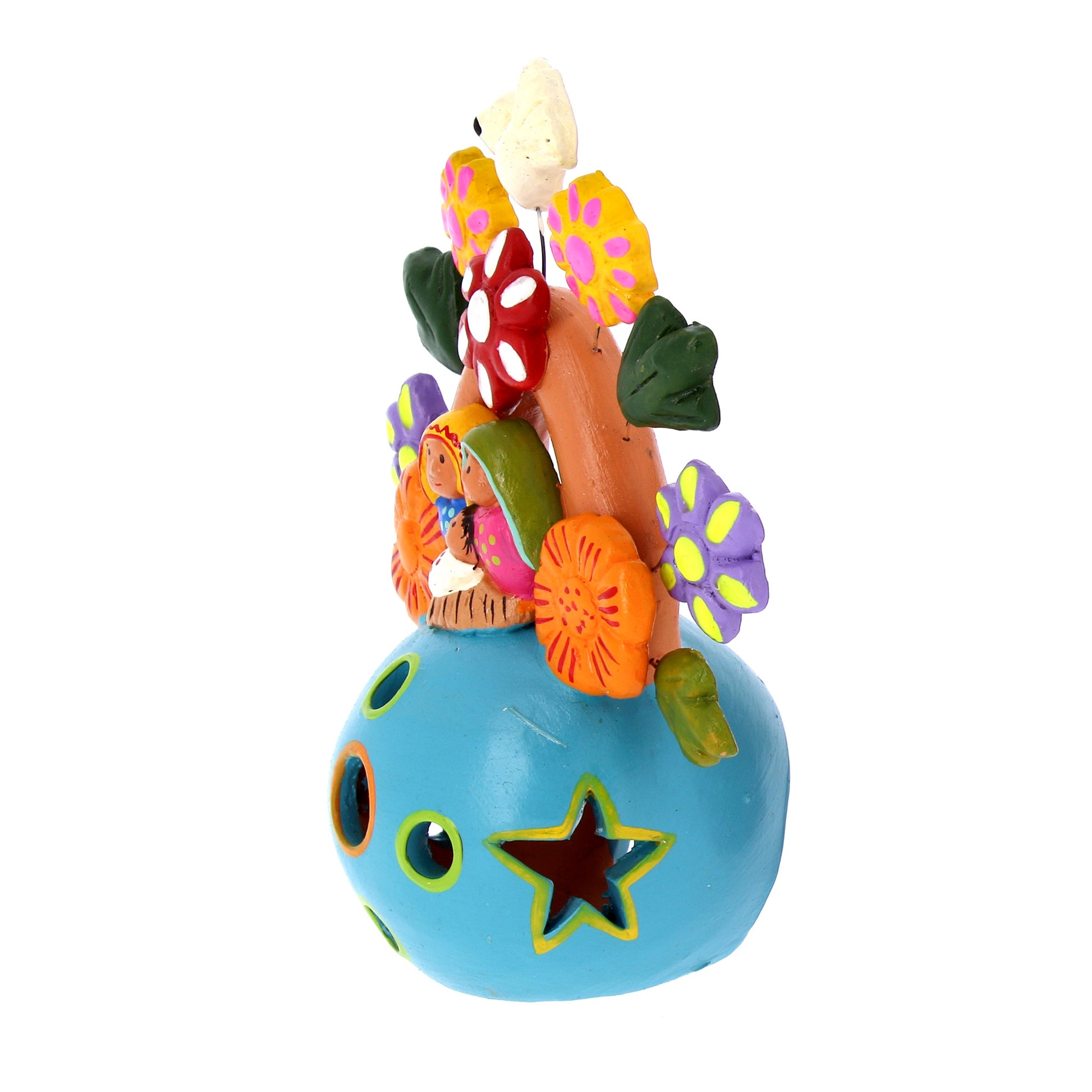Presepe portalumino su Albero della Vita. Altezza 13 cm