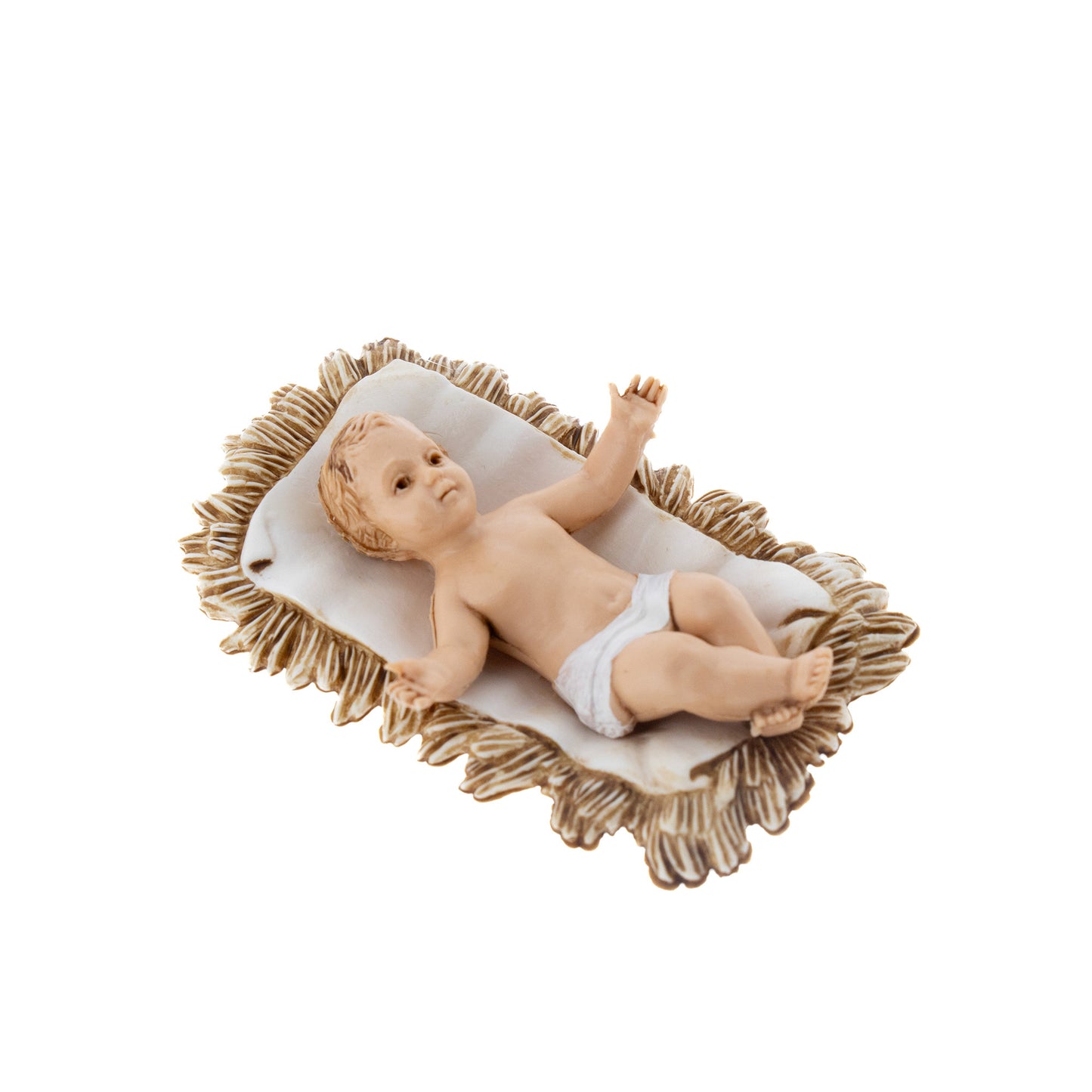 Confezione set presepe Natività composto da 6 pezzi, in plastica. Altezza 10 cm