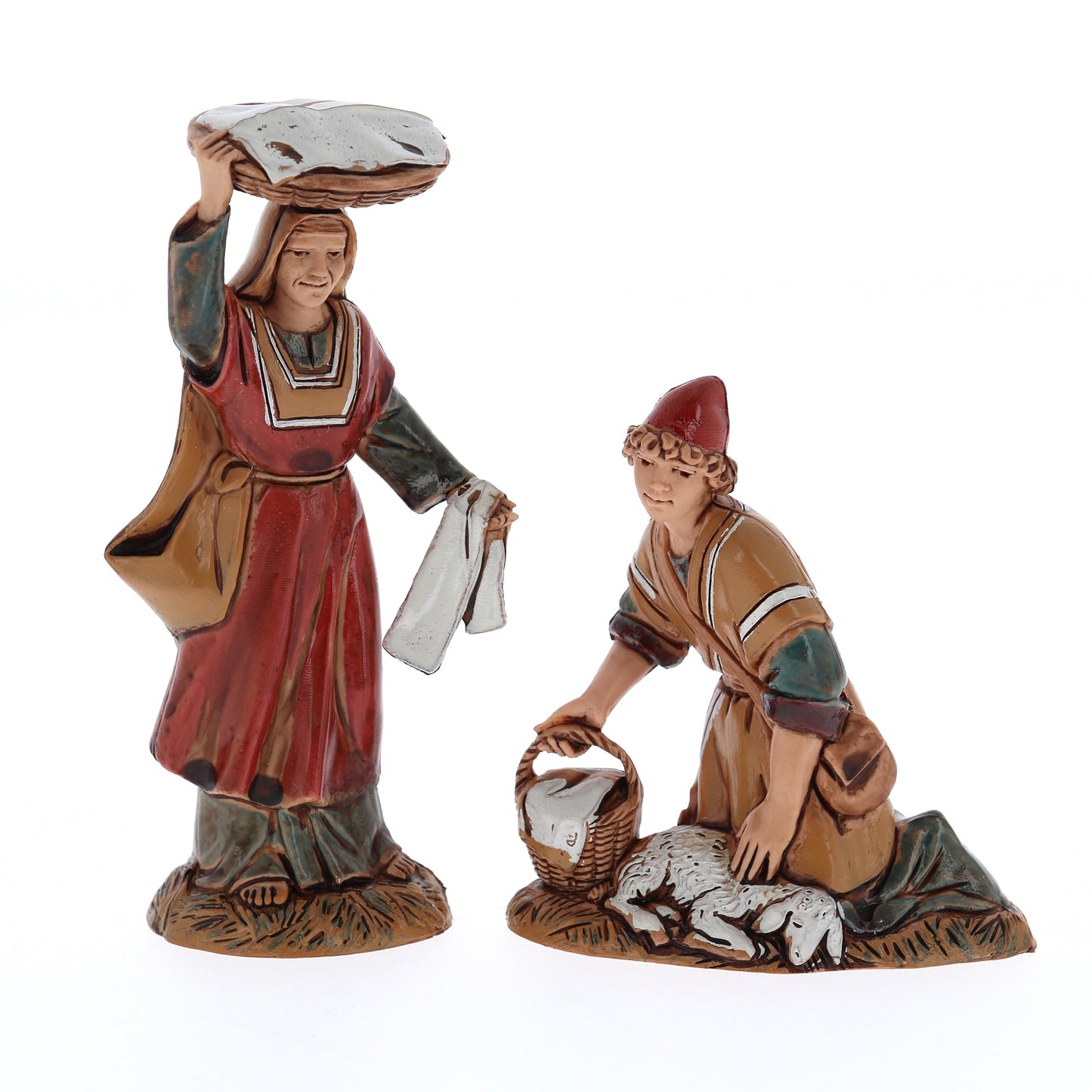 Confezione Pastori composta da 8 soggetti, in plastica. Altezza 10 cm