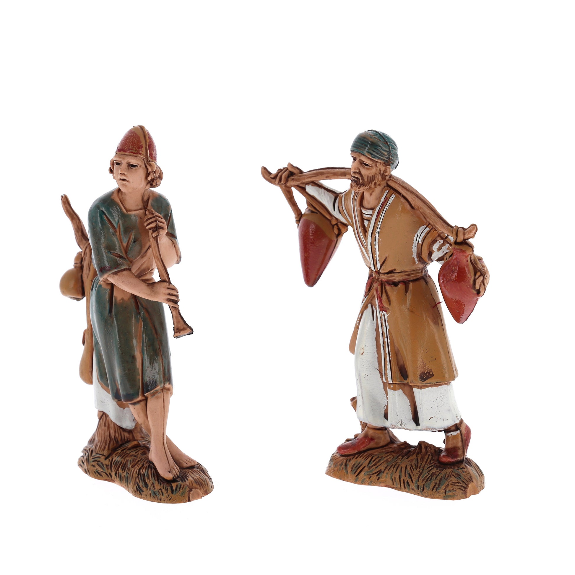 Confezione Pastori composta da 8 soggetti, in plastica. Altezza 10 cm