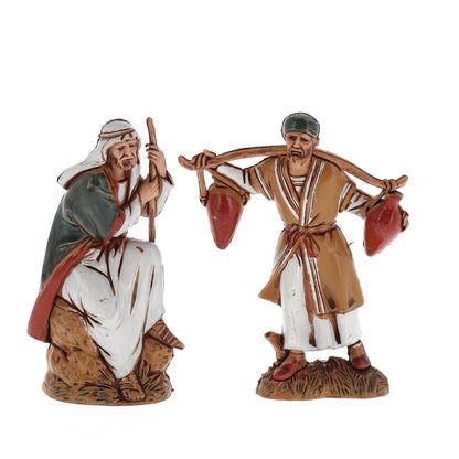 Confezione Pastori composta da 8 soggetti, in plastica. Altezza 10 cm