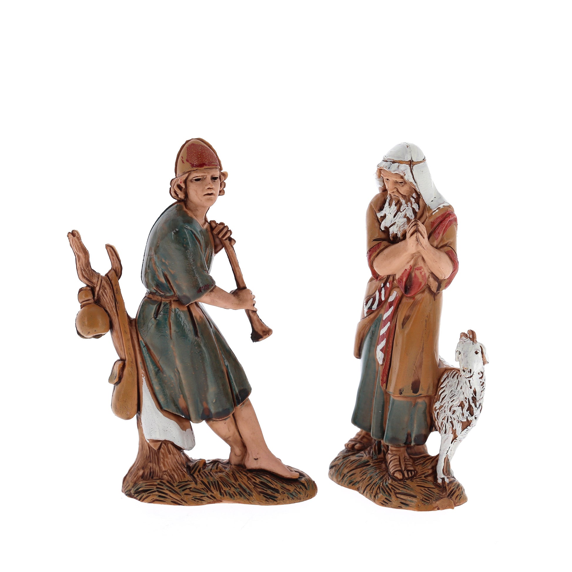 Confezione Pastori composta da 8 soggetti, in plastica. Altezza 10 cm