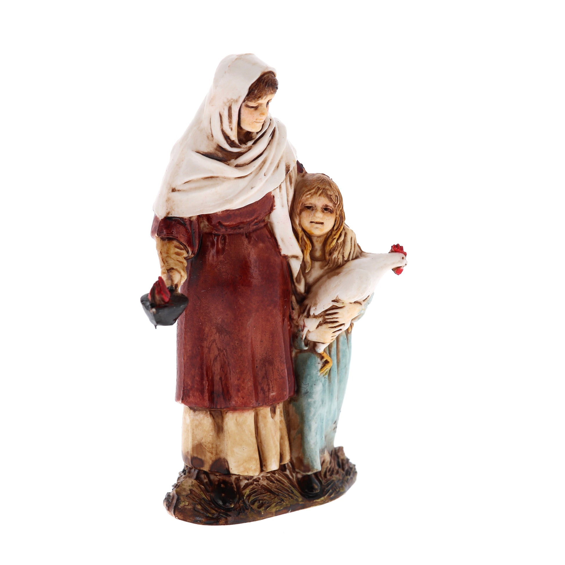 Confezione Contadine composta da 3 pezzi, in plastica. Altezza 10 cm