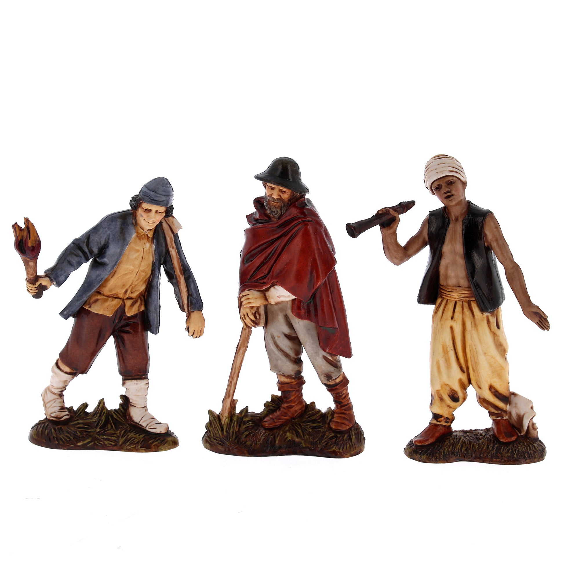 Confezione Contadini composta da 3 pezzi, in plastica. Altezza 10 cm