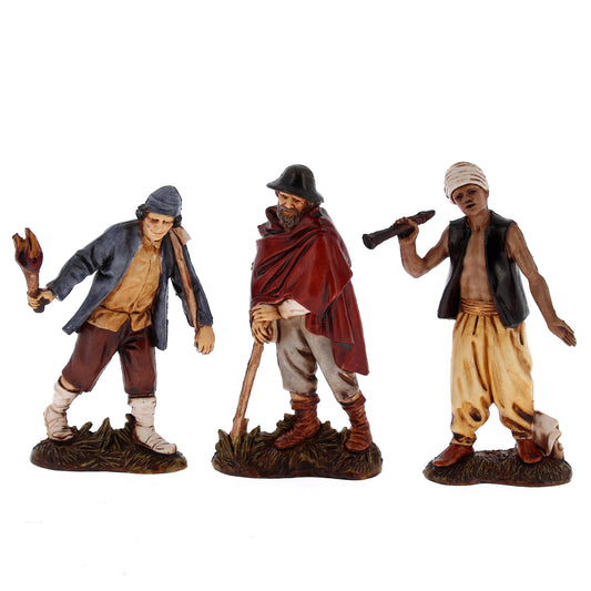 Confezione Contadini composta da 3 pezzi, in plastica. Altezza 10 cm