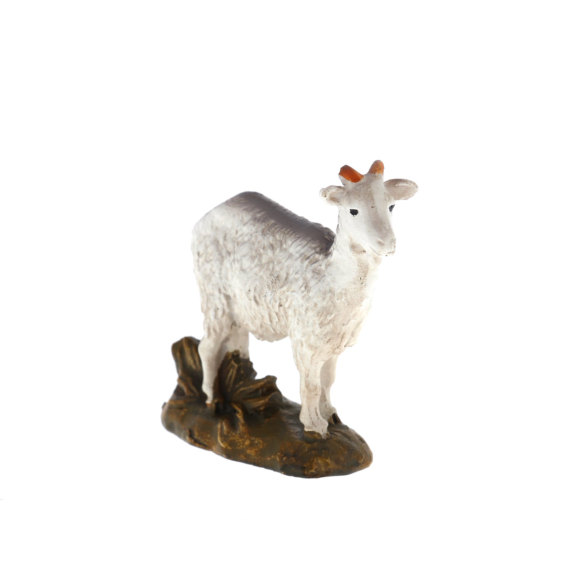 Capra in resina per presepe. Altezza 6 cm