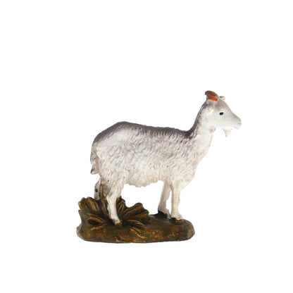 Capra in resina per presepe. Altezza 6 cm