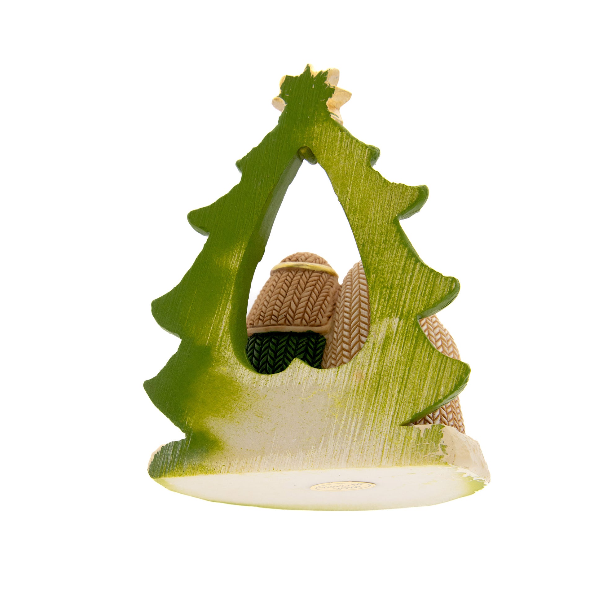 Natività con capanna o albero in resina. Altezza 9 cm