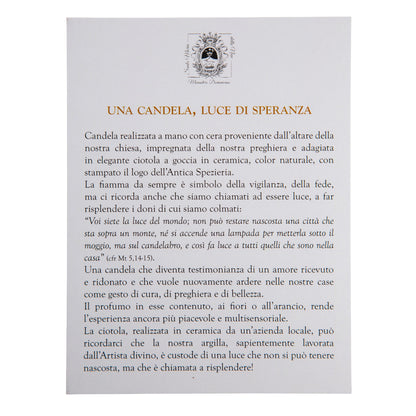 Candela Artigianale in Ciotola di Ceramica con Cera d’Altare – Suore Domenicane