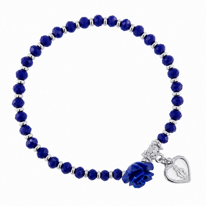 Bracciale Devozionale Mariano Blu e Argento